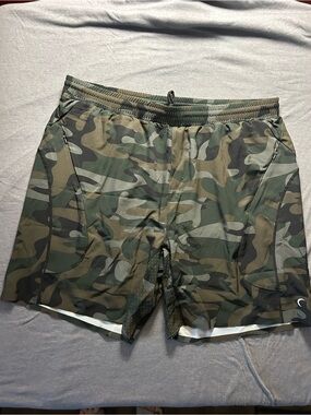 ZYIA Men's Camo Athletic Shorts - Green/Brown